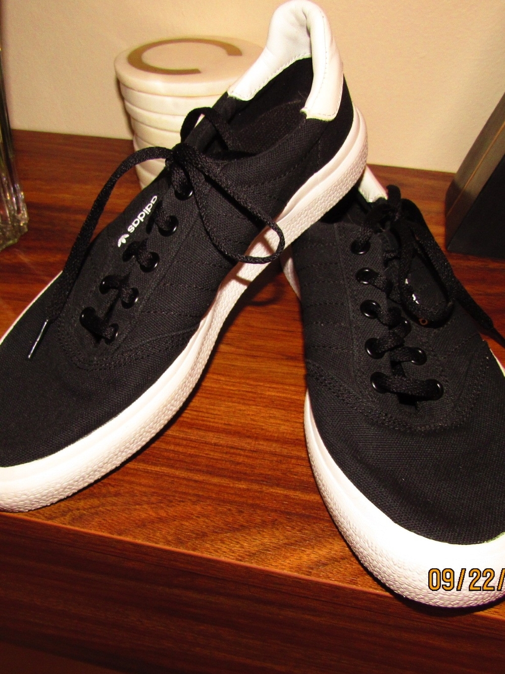 adidas Black and White Low-Top Sneakers